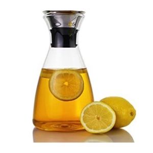 NWOT 50 oz Glass Carafe w/Stainless Steel Flip-Top Lid & Zippered Cozy